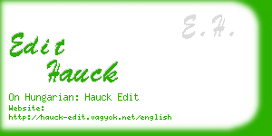 edit hauck business card